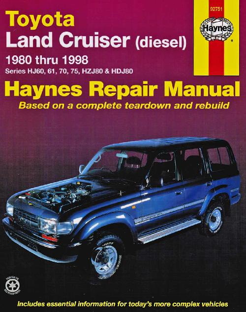 Toyota Land Cruiser Diesel 1980 1998 Haynes Service Repair ...