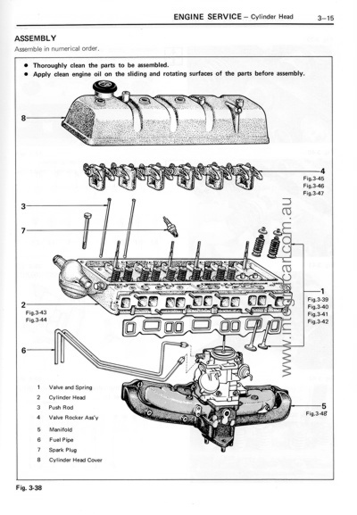 toyota 2h engine repair manual contents