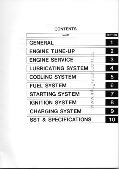 toyota 2h engine repair manual contents