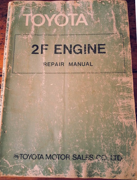 Toyota 2F engine repair manual Landcruiser USED