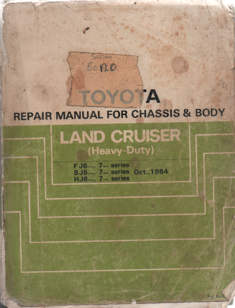 Toyota Landcruiser FJ62 FJ70 FJ73 FJ75 BJ HJ60 HJ75 Chassis/Body genuine repair manual USED