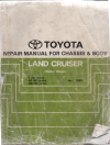 Toyota Landcruiser FJ80 HZJ80 HDJ80 Chassis/Body genuine repair manual USED