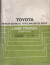 Toyota Landcruiser RJ70 LJ70 Chassis/Body genuine repair manual USED plus supplement